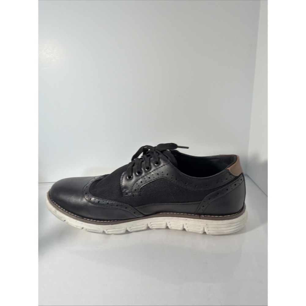 LONDON FOG Collection Mens Sneakers Oxford Style  size 11 Lace up Shoes Black - Picture 11 of 16
